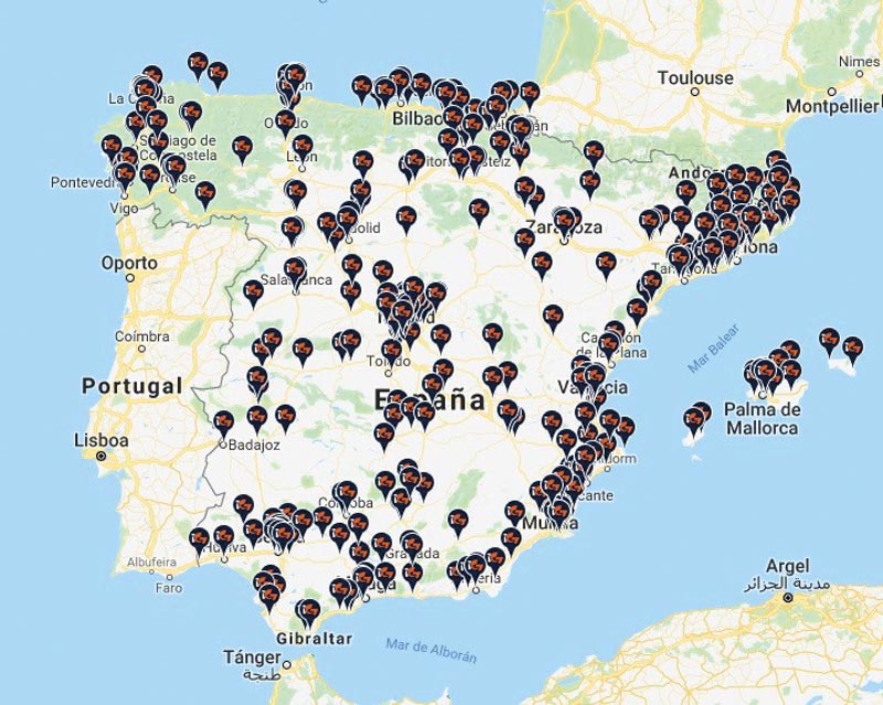 Mapa de las gasolineras glp en españa. Ventajas e inconvenientes del GLP